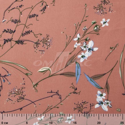 Плательная ткань "Фламенко" 2.1, 80 гр/м2, шир.150 см, принт растительный - купить в Новосибирске. Цена 311.05 руб.