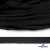 Шнур плетеный d-8 мм плоский, 70% хлопок 30% полиэстер, уп.85+/-1 м, цв.- чёрный - купить в Новосибирске. Цена: 735 руб.