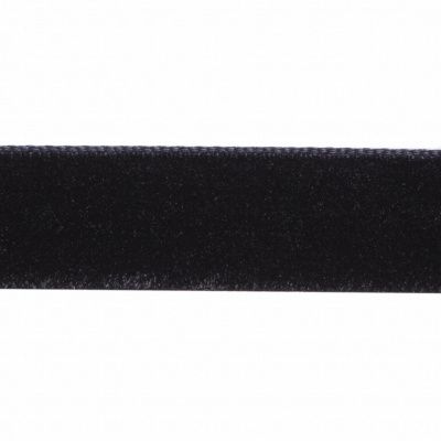 Лента бархатная нейлон, шир.12 мм, (упак. 45,7м), цв.03-черный - купить в Новосибирске. Цена: 448.27 руб.