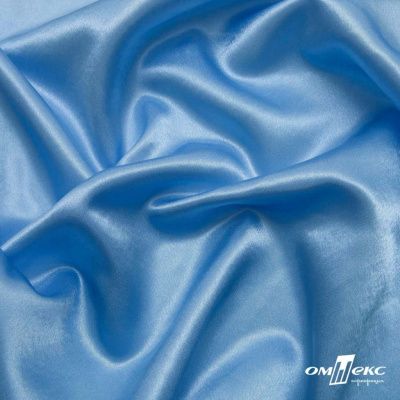 Поли креп-сатин 14-4121, 125 (+/-5) гр/м2, шир.150см, цвет голубой - купить в Новосибирске. Цена 155.57 руб.