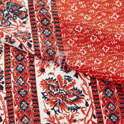 Плательная ткань "Фламенко" 24.1, 80 гр/м2, шир.150 см, принт этнический - купить в Новосибирске. Цена 241.49 руб.